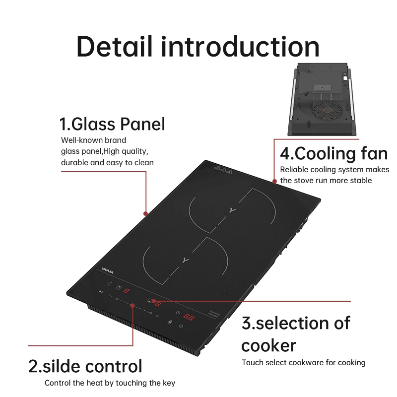 Hot Sale Electric Cooker Smart 2 Burners Hot Plate Electric Stove Induction Hob Induction Double Cooktop