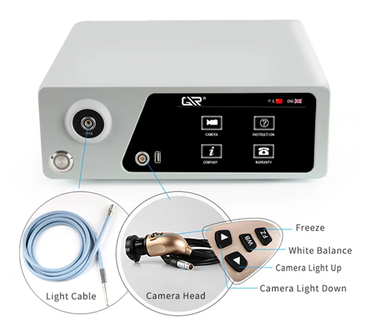 Medical Camera Full HD video Camera 1080P and 80W Cold LED Light Source  with ce