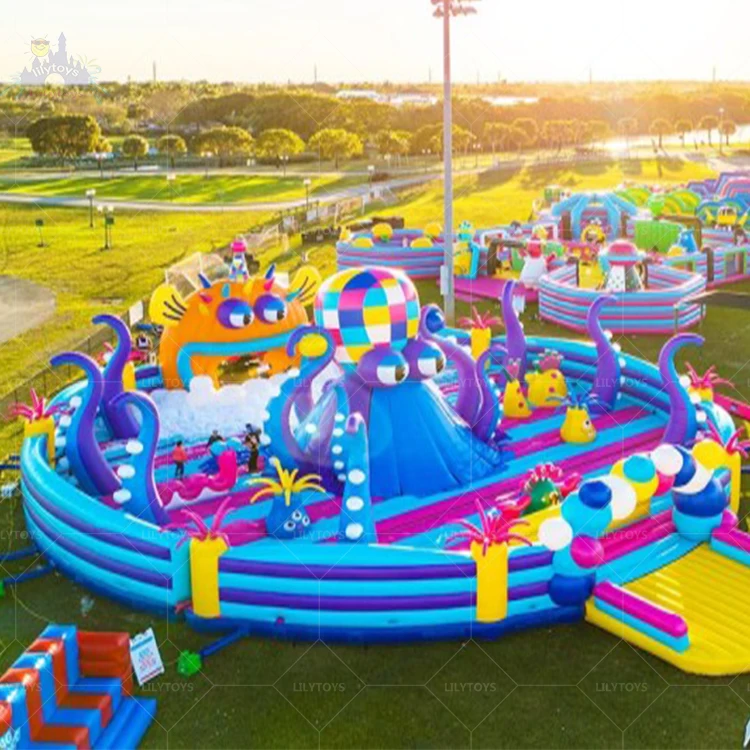 Распродажа большая детская игровая площадка уличный прыгающий Батутный замок и надувной домик для парковой площадки