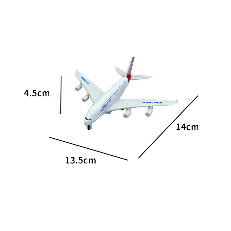Wholesale 1:860 scale pull back metal plane diecast toy plane mini alloy plane for kids