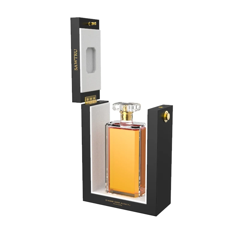 2020 Hot Sales New Design Special Frame Painted Wooden Perfume Show Window Storage Box Case With SABER Certificate
