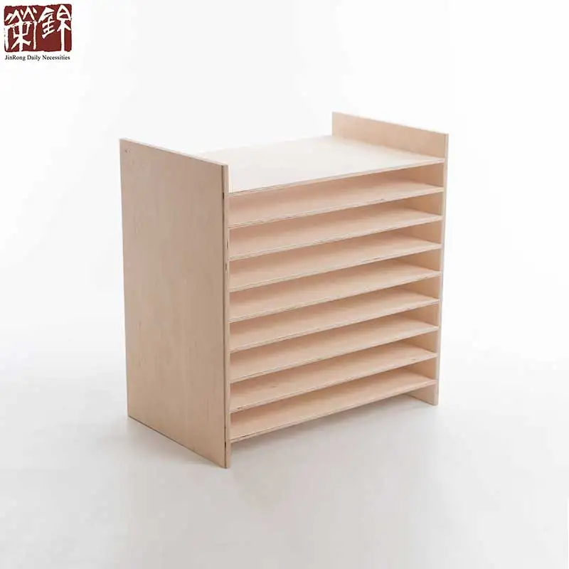 Kids study room furniture Baltic Birch Shelves Desktop Organizer A3 paper rack