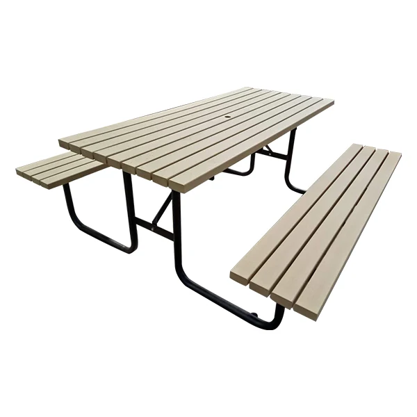 wooden picnic table with benches, kids picnic table with umbrella