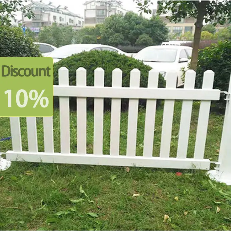 Free Standing Mobile Outdoor PVC Exhibitions Picket Fence Portable Garden Fence Panels, Party Event Fence