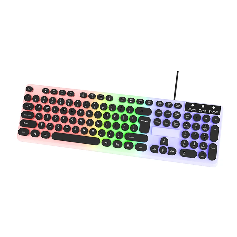 Led Wired gaming keyboard multimedia computer PC gaming keyboard for professional gamer