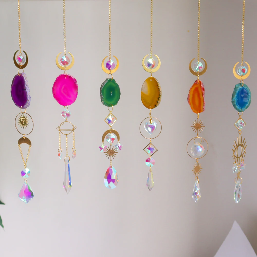 Hot Sale Home Decor Crystal Wind Chime Crystal Suncatcher Wind Hanging Room Garden Decoration