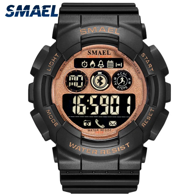 SMAEL 8013 China manufacturer blue-tooth intelligent smart mens mans sport watches mens outdoor luminous led ligfhts