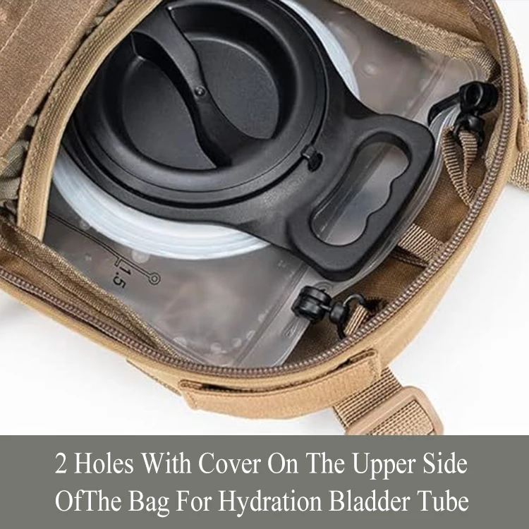 Custom Nylon Outdoor Waterproof Modular 2l Hydration Molle Accessories Tactical Storage Bag Backpack