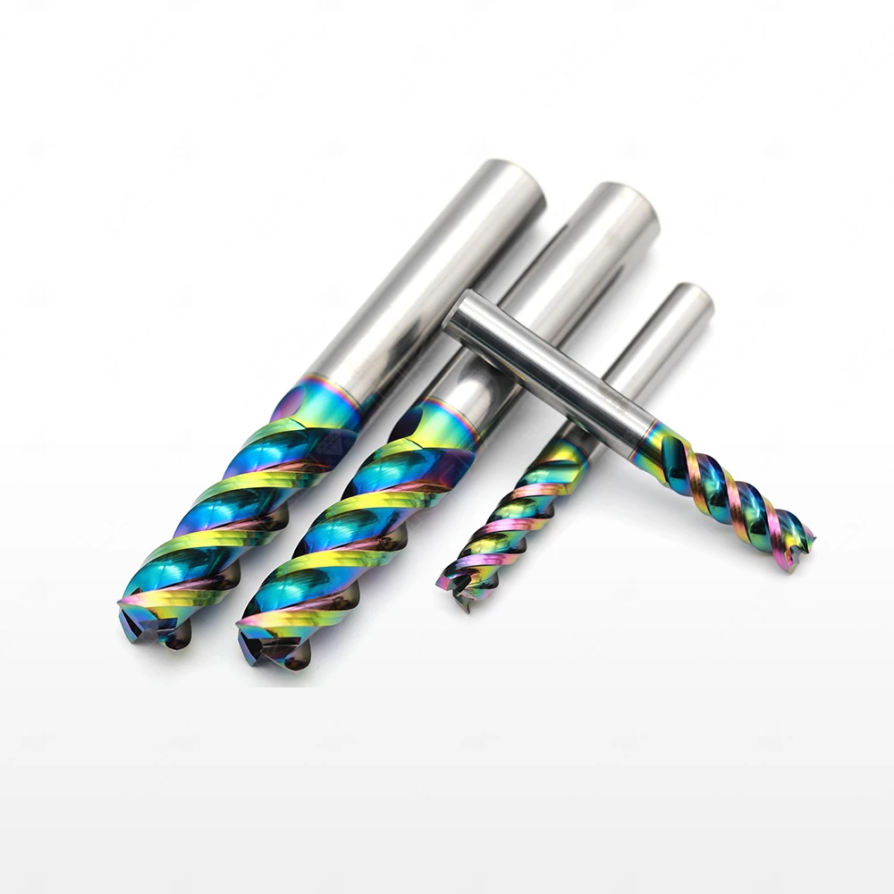 Surface hardness slotting groove milling cutter flat end mill with DLC coating