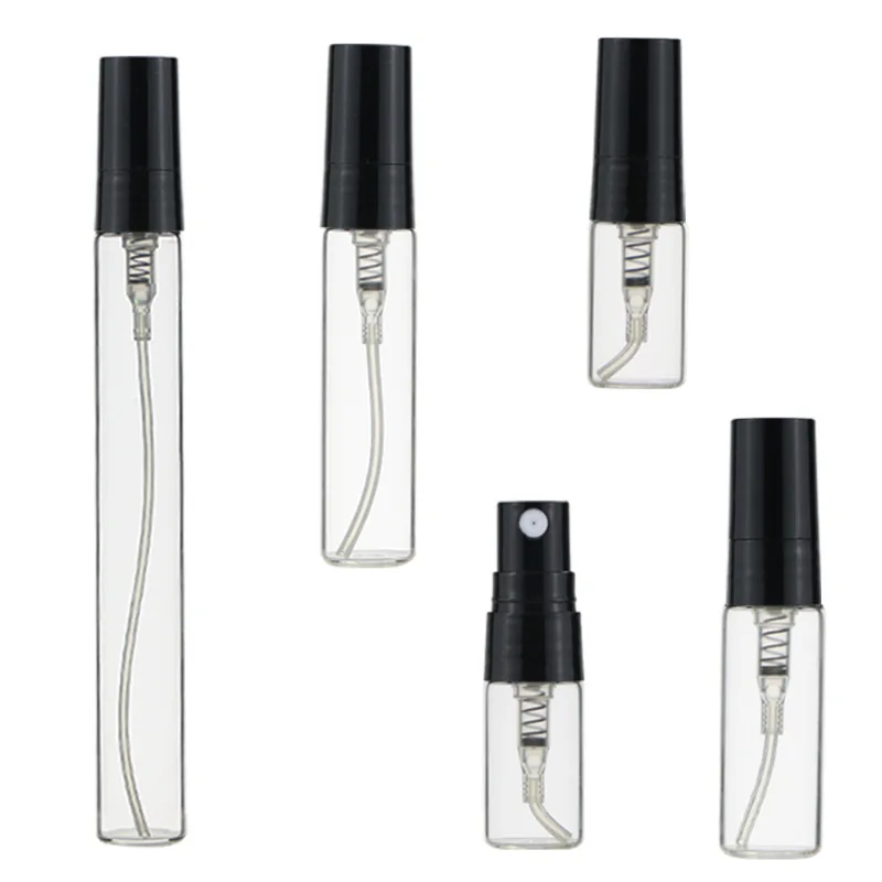 Refillable 1ml 2ml / 5ml / 8ml / 10ml Glass Perfume Tester Sample Spray Bottle