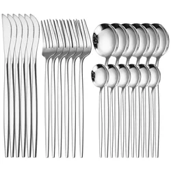 Best Price Silverware 24pcs Forks Spoons Knives Combo Cutlery Set Stainless Steel Dinnerware