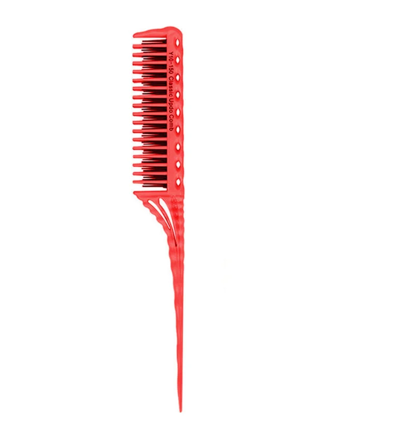 5pcs set  Portable Hair Comb Salon Brush Styling Hairdressing Tail Plastic Comb Set For Beauty New With Three-row Design Comb