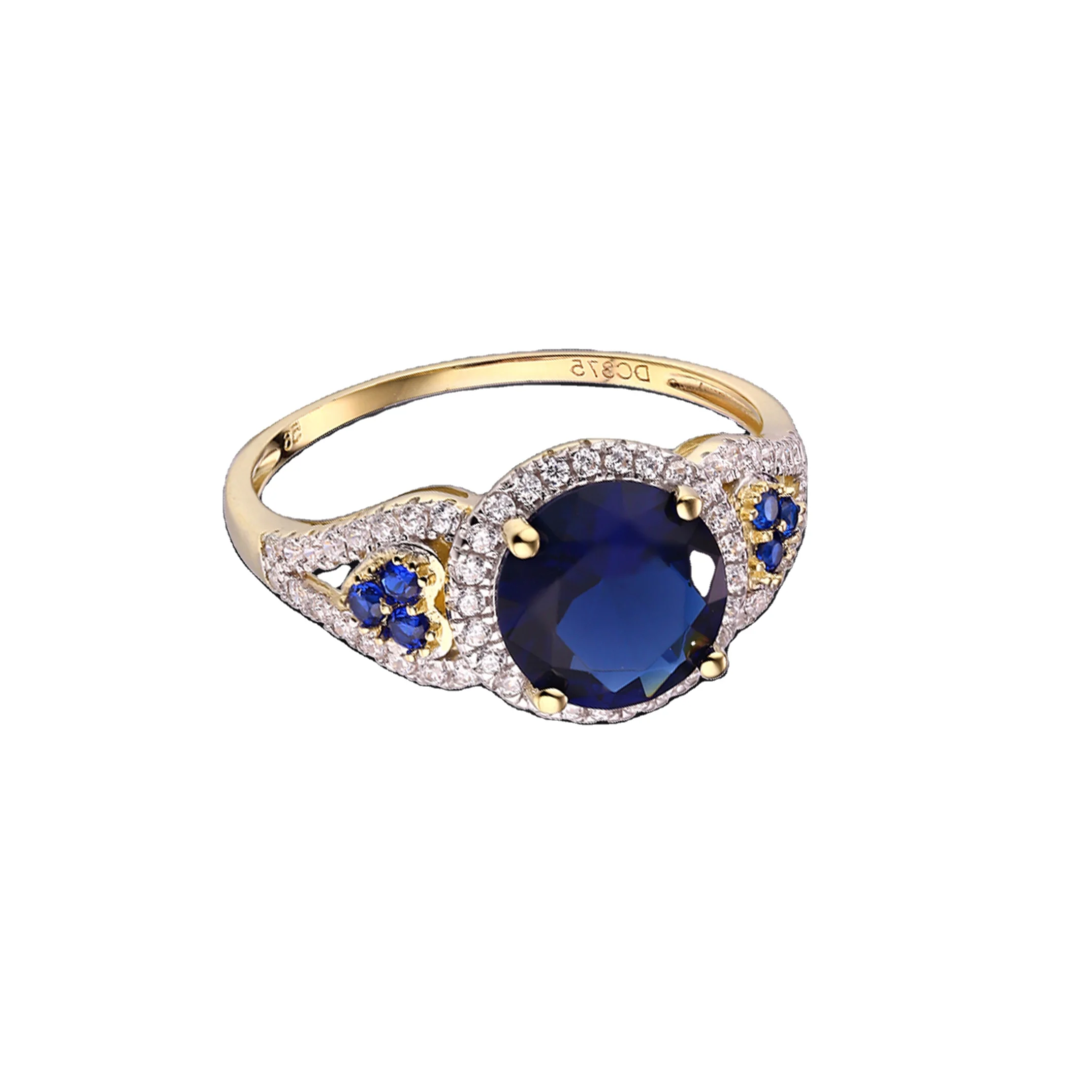 2022 new arrival 18k 14k 9k gold plated zircon sapphire statement trending rings for women ring accessories women for wedding