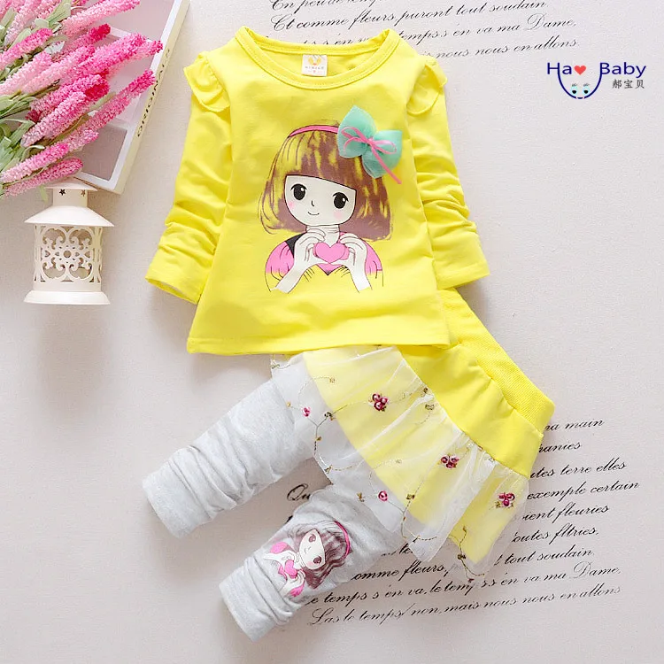Hao Baby Children Half-Year-Old Korean New Baby Winter  Clothes Two-Piece Kids Clothing Suit Set