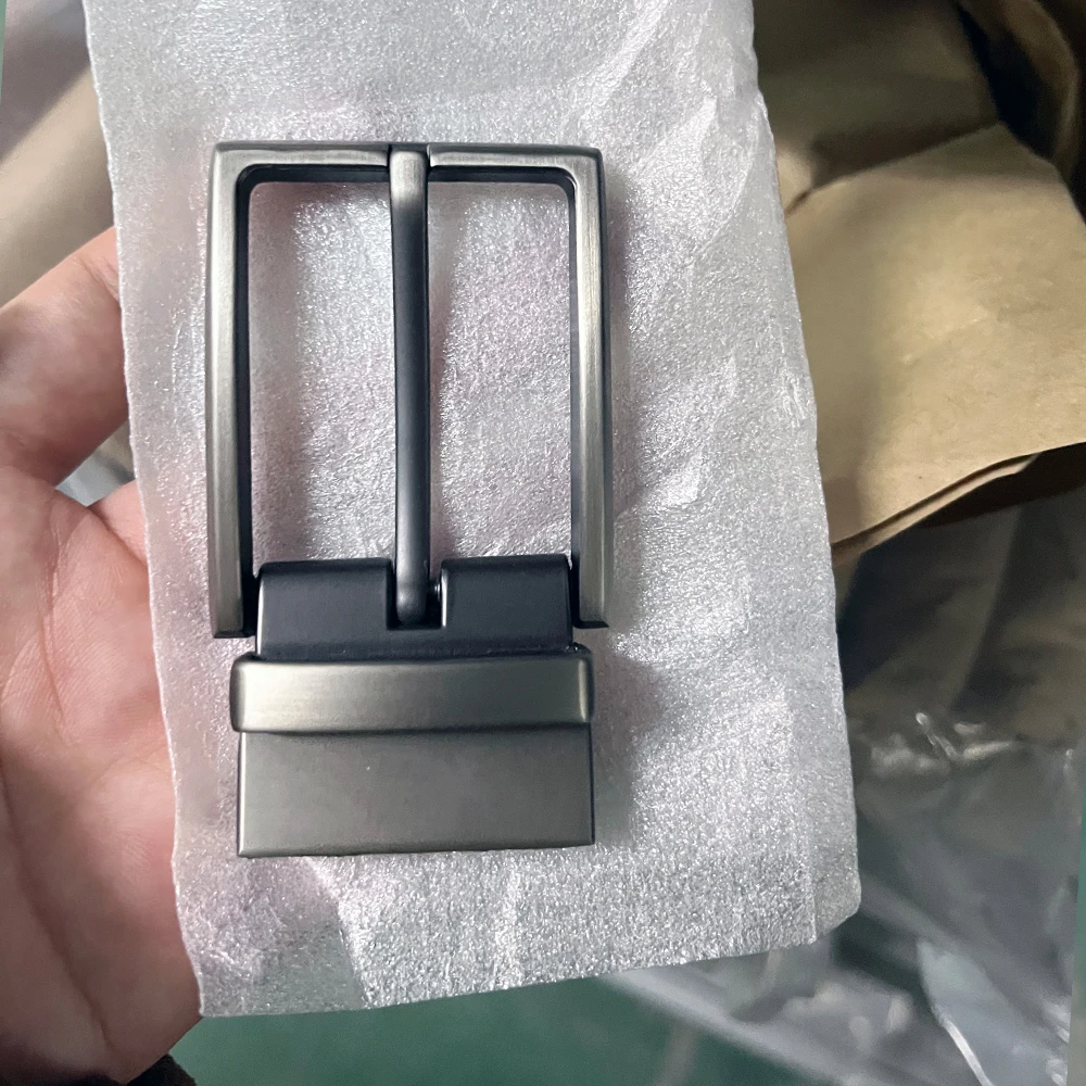 Wholesale Laser Logo Zinc Alloy Reversible Belt Buckle For Leather Belt