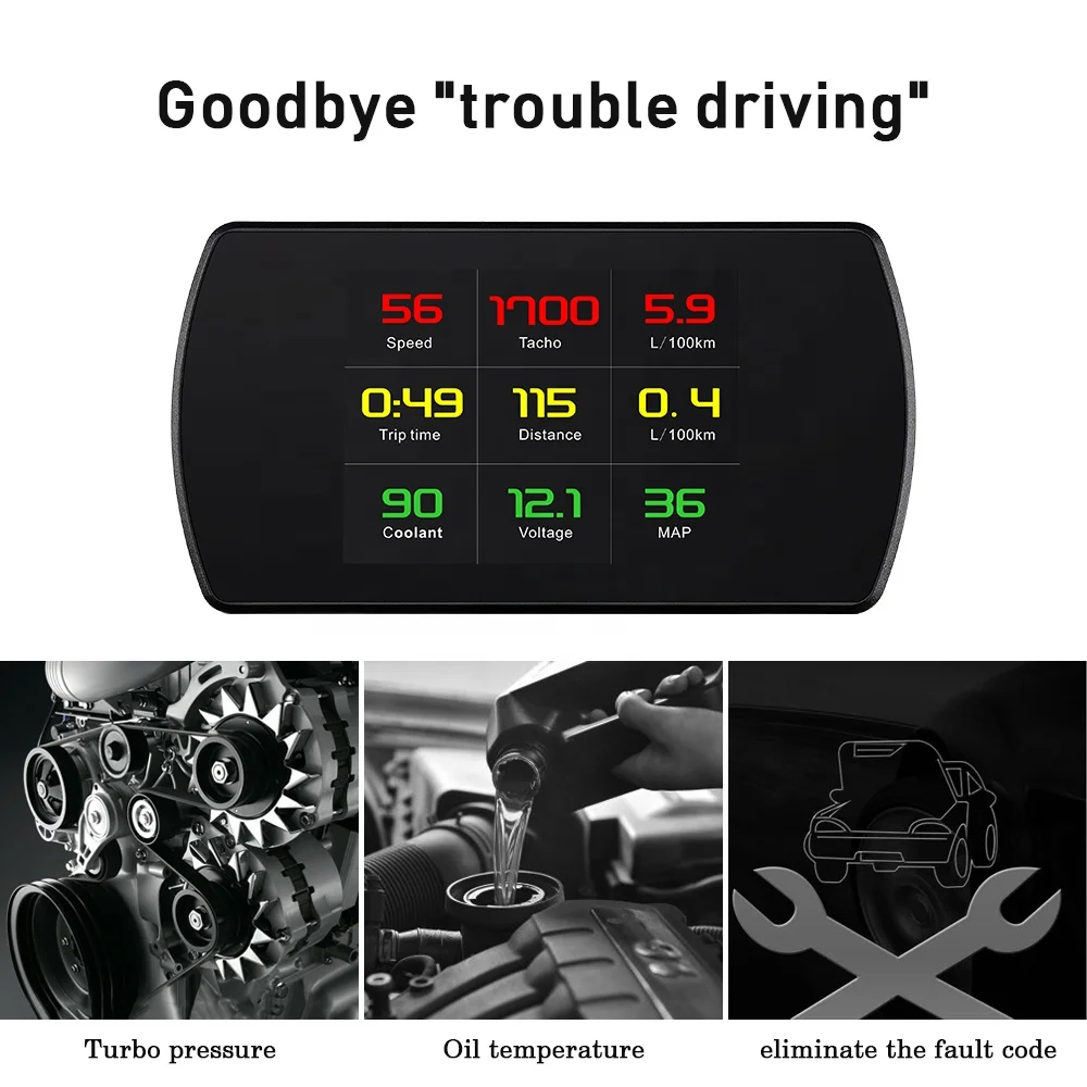 P12 OBD2 сканер автомобиля hud Smart цифровой спидометр