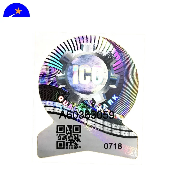 3d Голограмма печать винил QR код номер Наклейка Китай голограмма химический производитель пользовательский сертификат наклейка