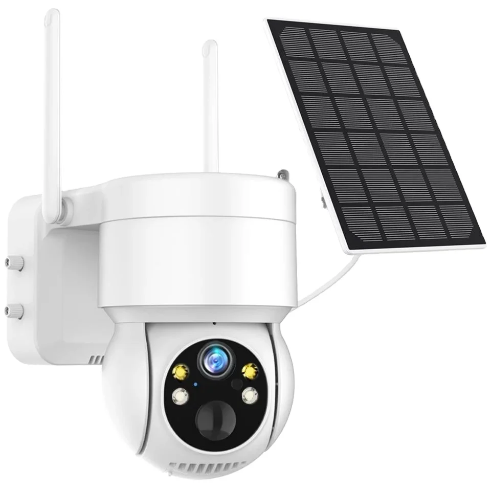 Solar Powered battery security motion detection  outdoor waterproof PIR P2P wireless cctv system camera