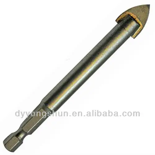 Tungsten Carbide Hex or Straight Shank YG8C Tipped Glass Drill High Cost-Effective
