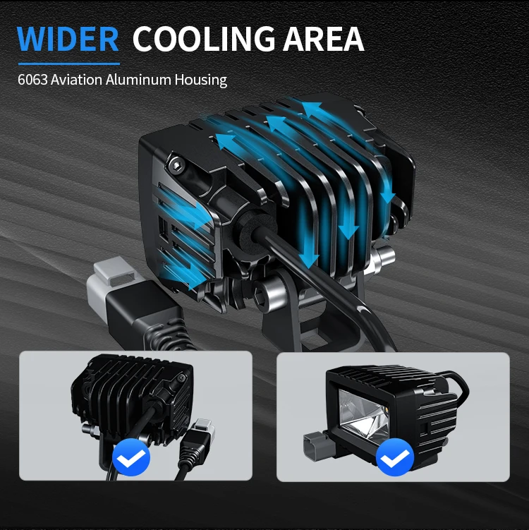 Aurora Screwless LED Light Bar 2 inch LED Work Light for Driving Tractor Offroad Boat Car Truck ATV SUV 4WD 4x4 12V 24V