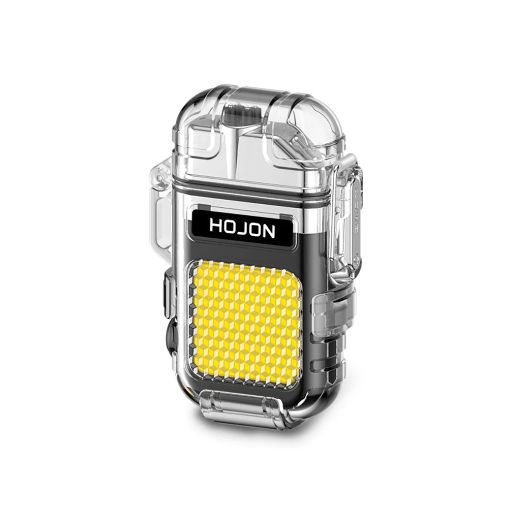 Daqun cob light ip65 waterproof flip top transparent designs lighter