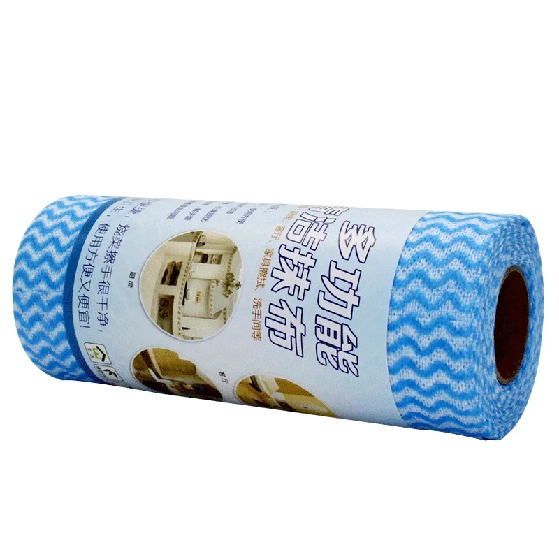 
Cellulose polyester material blue roll Wiper Disposable Cleaning Cloth specialized for vehicle repair and decoration use 