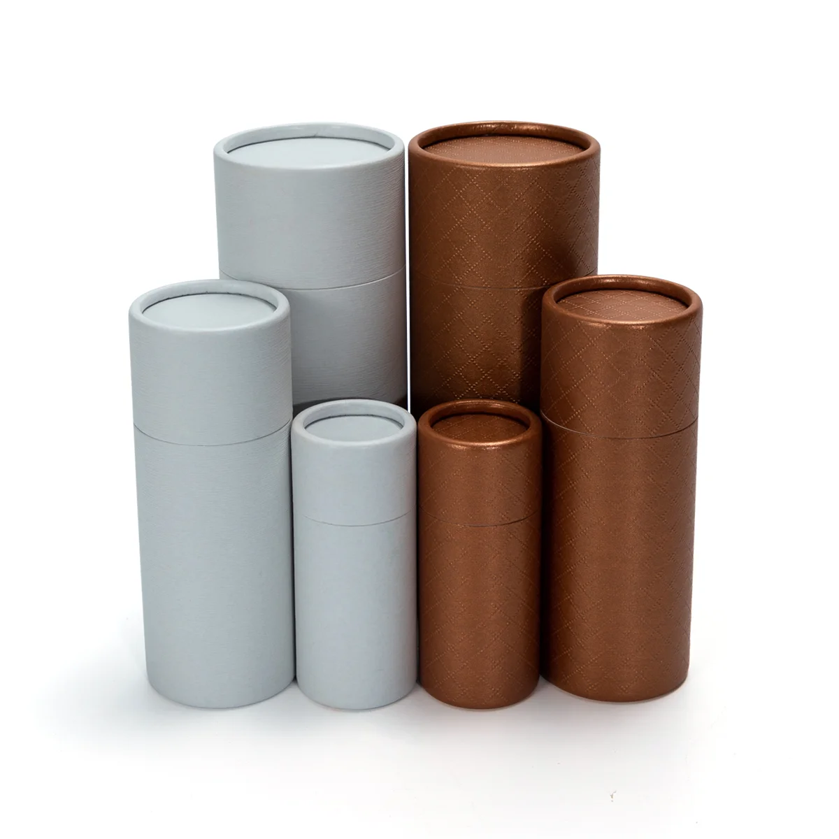 eco friendly cylinder push up kraft paper tube packaging for lip balm