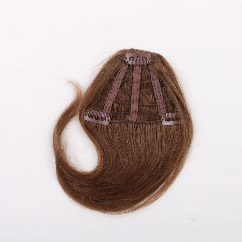 6inch stock human hair pieces bangs thick hair bangs with clips