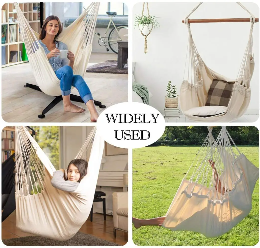 Dropshipping Outdoor Nature Wood White Cotton Hammock