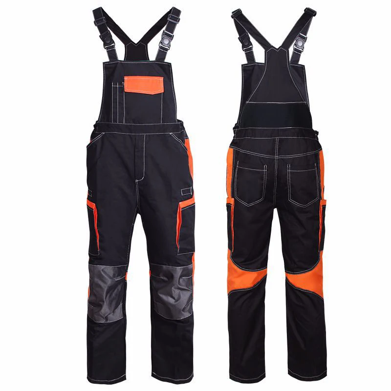 JL243 Auto repair spray paint coveralls overalls multi-pocket bib suspenders