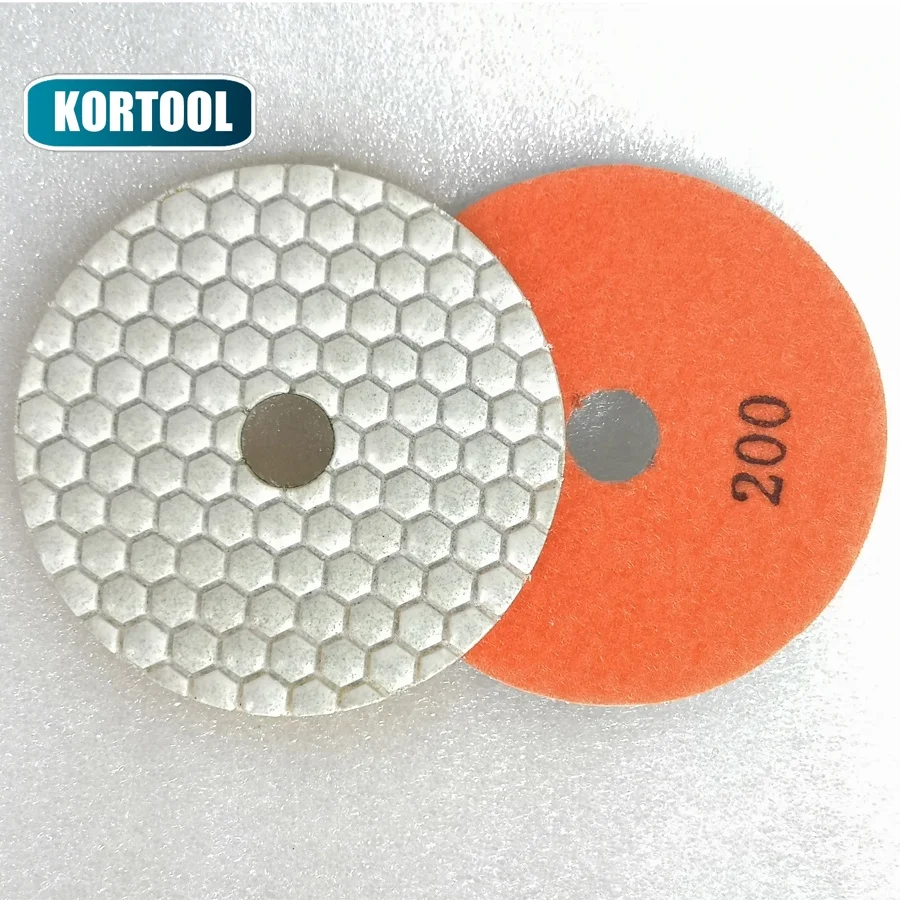 Pressed 7 Steps 4 inch Dry Diamond Polishing Pad For Granite