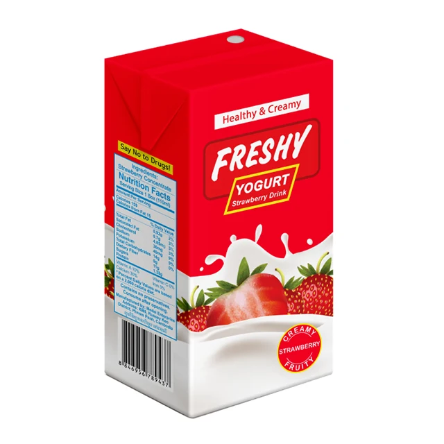  Свежий и здоровый сливочный клубничный йогурт Yummy для оптовой продажи