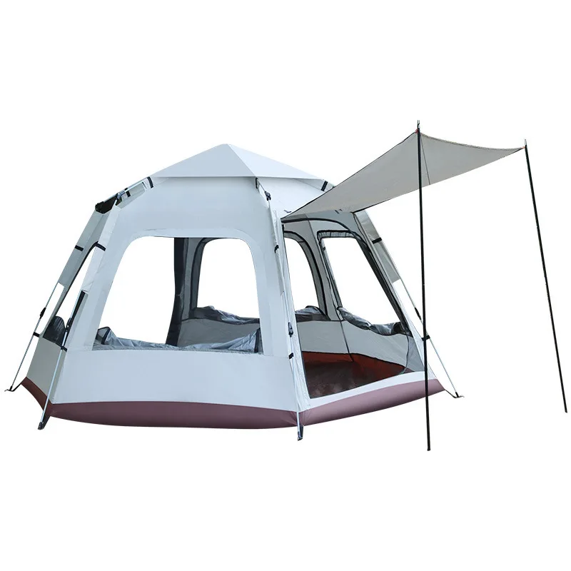 Factory oem carpas zelt barracas tente de camping comping custom Pop up family 5-8 automatic camping tents outdoor waterproof
