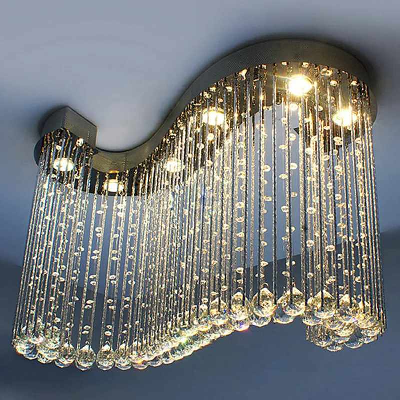 Nordic Hotel Hanging Large Wedding Led Modern Ceiling Crystal Luxury Chandelier Pendant Light