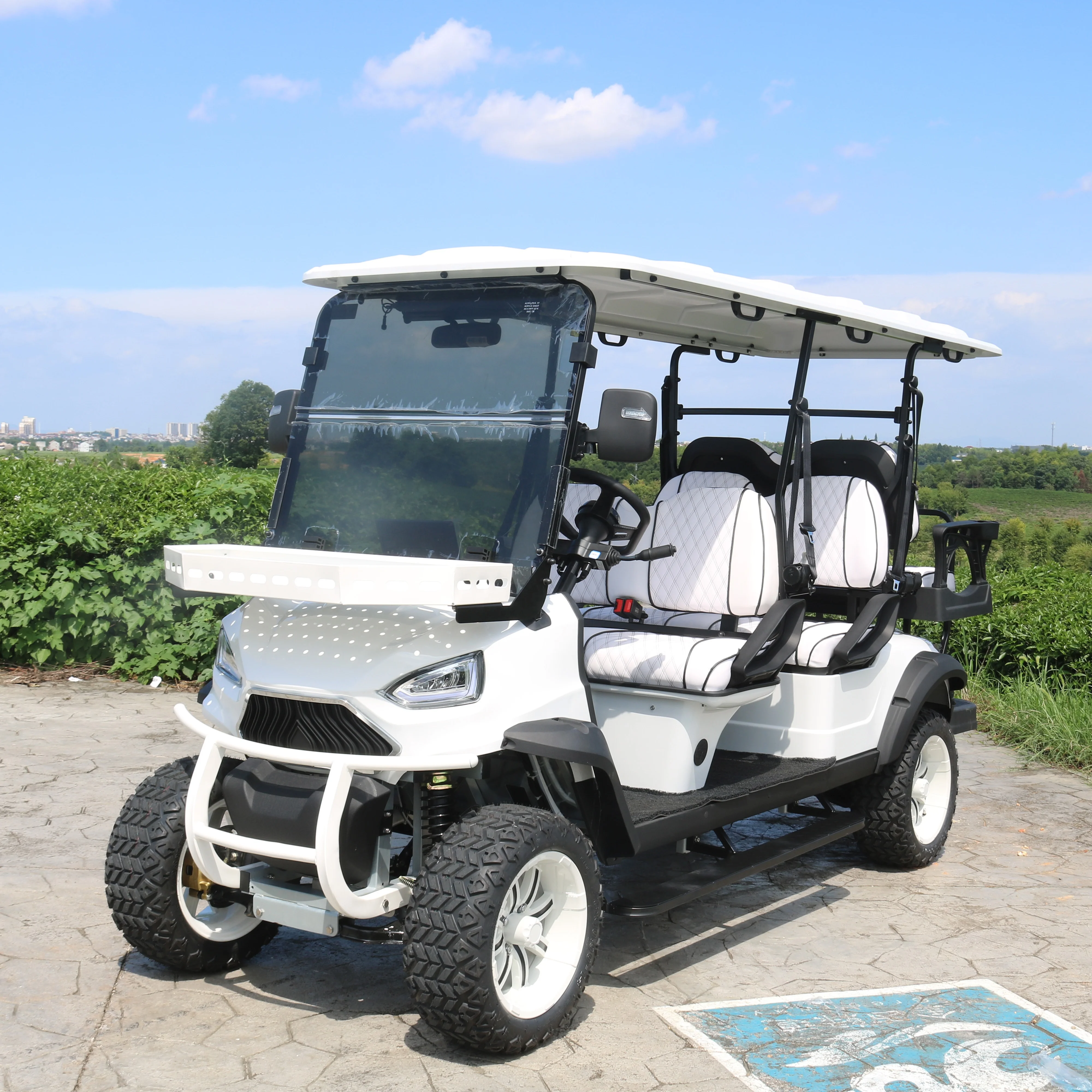 New Style 2024 Powerful 4 Wheel 48v 5kw Electric Club Car Golf Buggy Cart For Sale