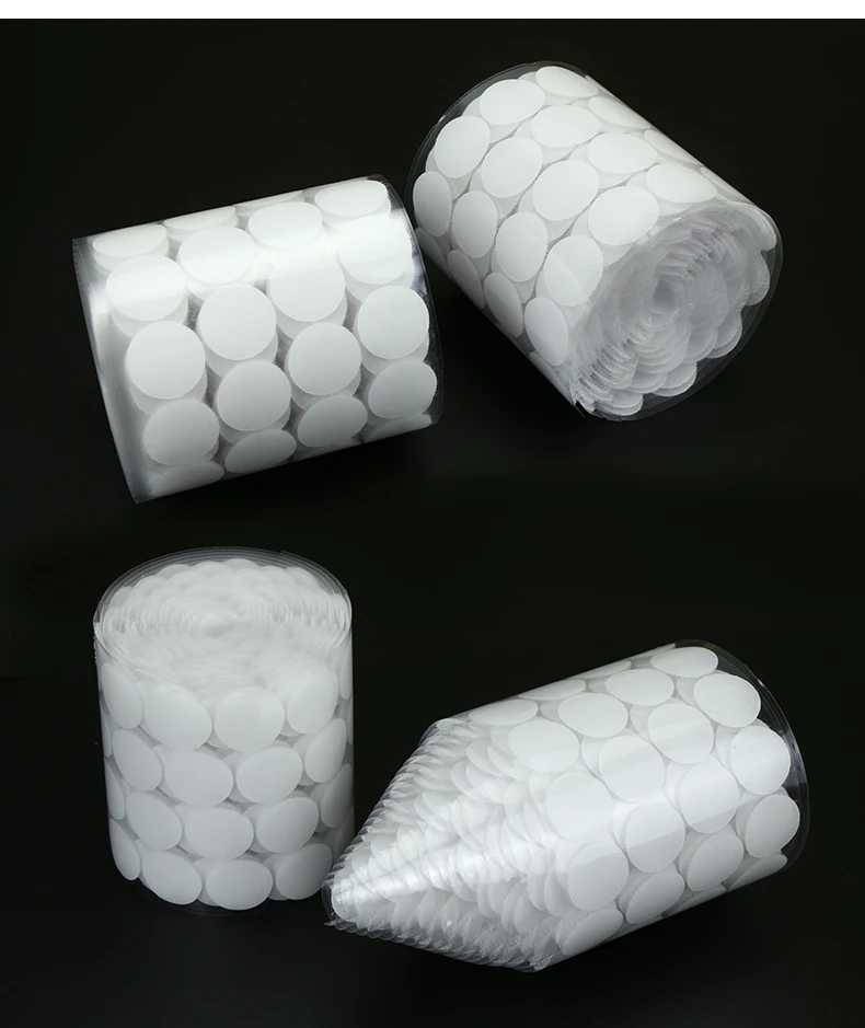 Wholesales hook and loop fastener dots coins multifunctional multipurpose Velcro self-adhesive