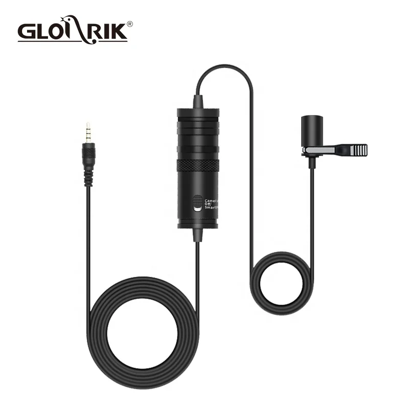 Portable multi function camera video collar clip lapel microphone for youtube video recording vlog