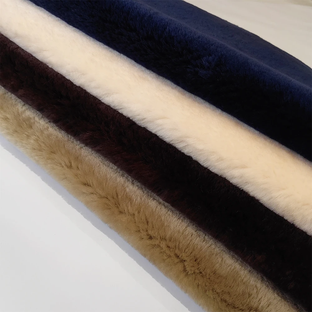 Заводская 100% натуральная подкладка из овчины с длинными шерстяными шкурками воротник натуральной овечьей шкуры для изготовления или украшения куртки