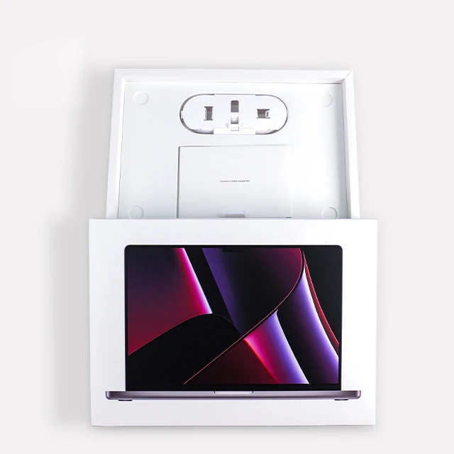 wholesale custom design white tablet computer lid and base box packaging shipping cardboard box