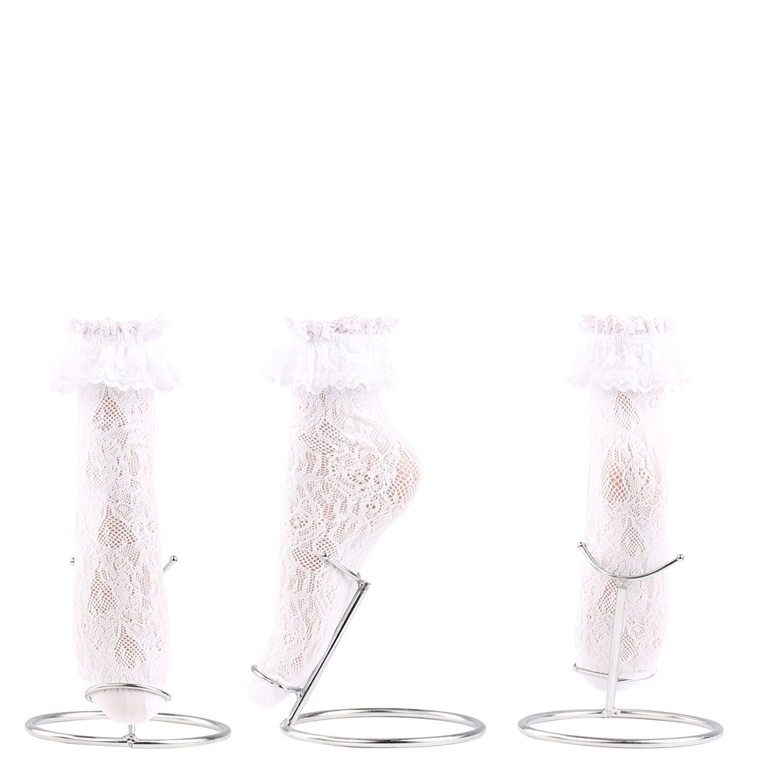 Hot Sell Cosplay Lace Lolita Knee High Black White Women Bow Stockings Sexy Japanese Girls Student Ruffle Socks