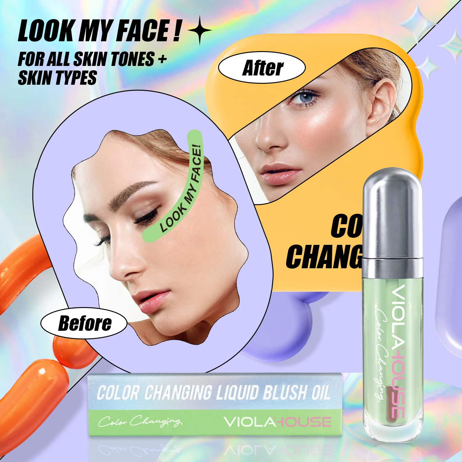 Cosmetics Single Rare Beauty Blush Cheek Blush Tint Blush Stick Pink Blushers Natural Color Changing Liquid Blush Oil