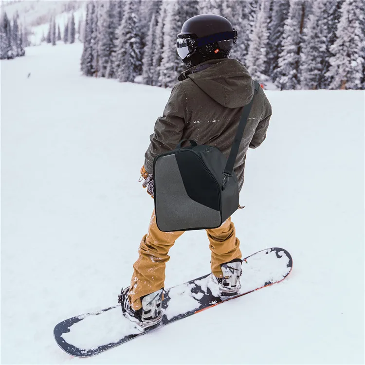 Durable Multi-pocket Portable Independent Shoe Compartment Design Large Capacity  Boots Snowboard Boots Bag