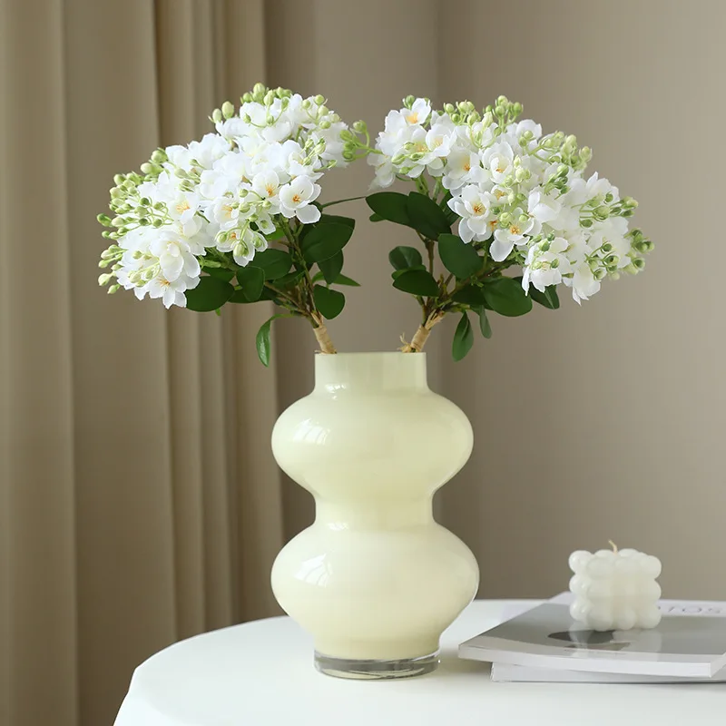 Artificial Bouquet of Letters 5 Fork Small Chrysanthemum Jasmine  Wedding Hand Bouquet Road Lead Flower Wall Plants