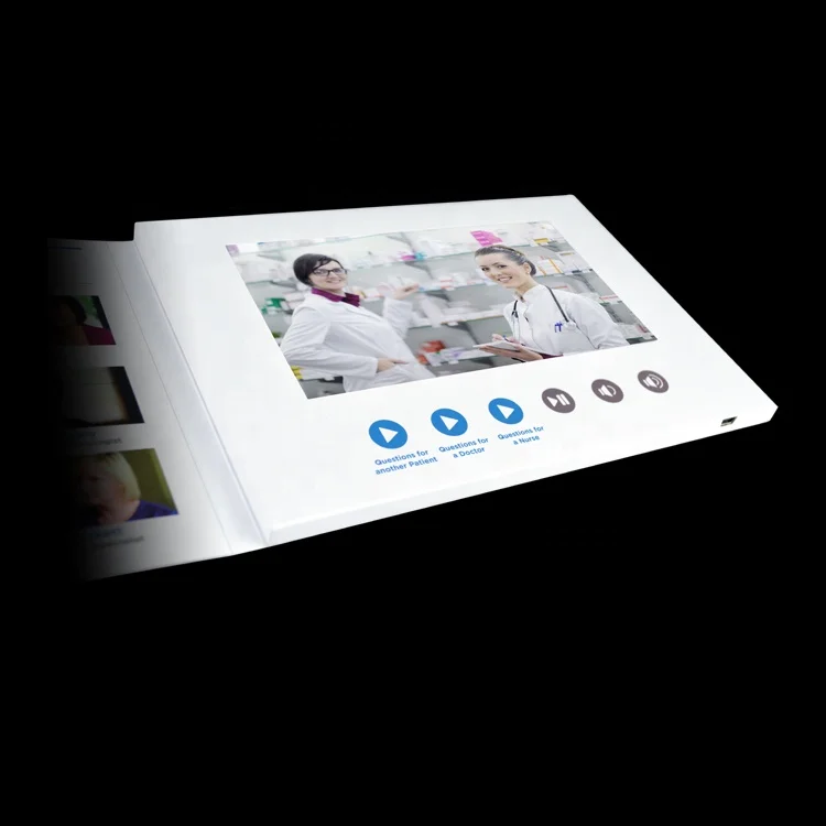  Высокое качество класса люкс с 7 дюймовым hd ЖК пригласительных билетах или видео поздравительная открытка свадьбы Любовь фото книга в твердой обложке цифровые брошюры