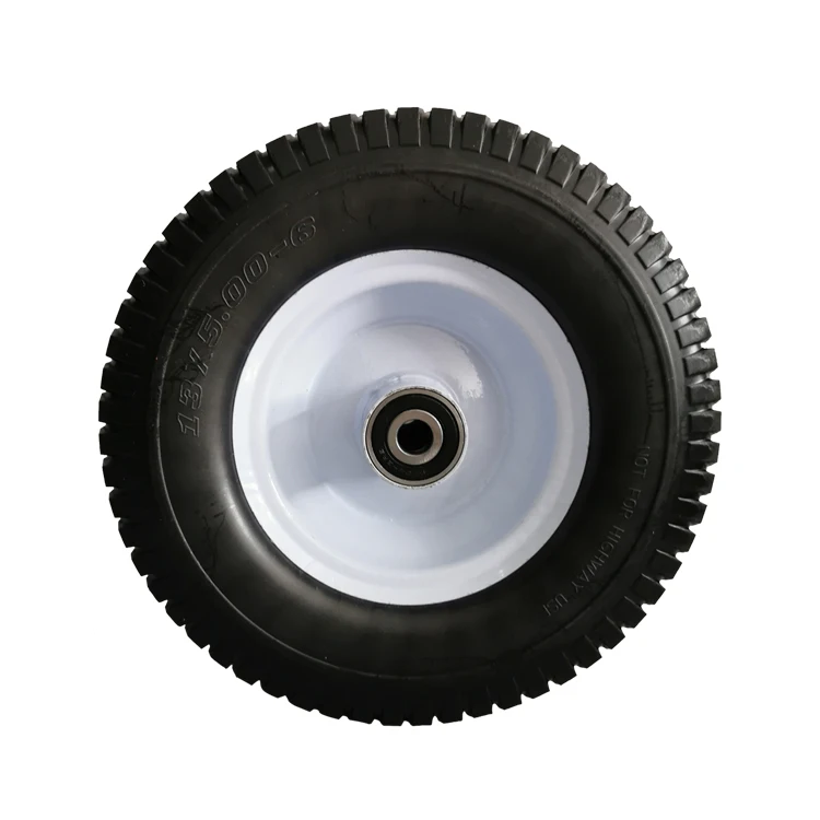 High Quality Pucture Proof 13x5.00-6 13 inch Solid PU Foam Rubber Wheel for Lawn