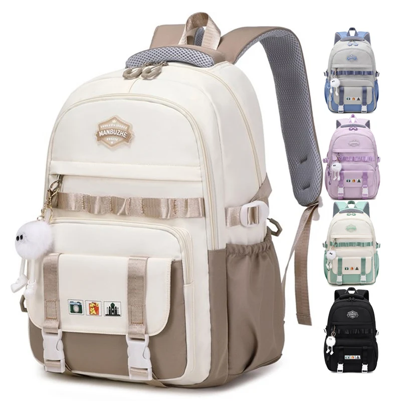 Vintage Casual Girls Purple Backpacks New Fashion Pattern Travel Bag for Teenager Girls Backpack School Bag Mochila Escolar