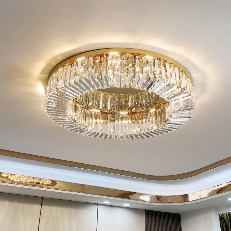 China Modern LED Crystal Ceiling Lamp Luxury Ceiling Mounted LED Light Fixtures