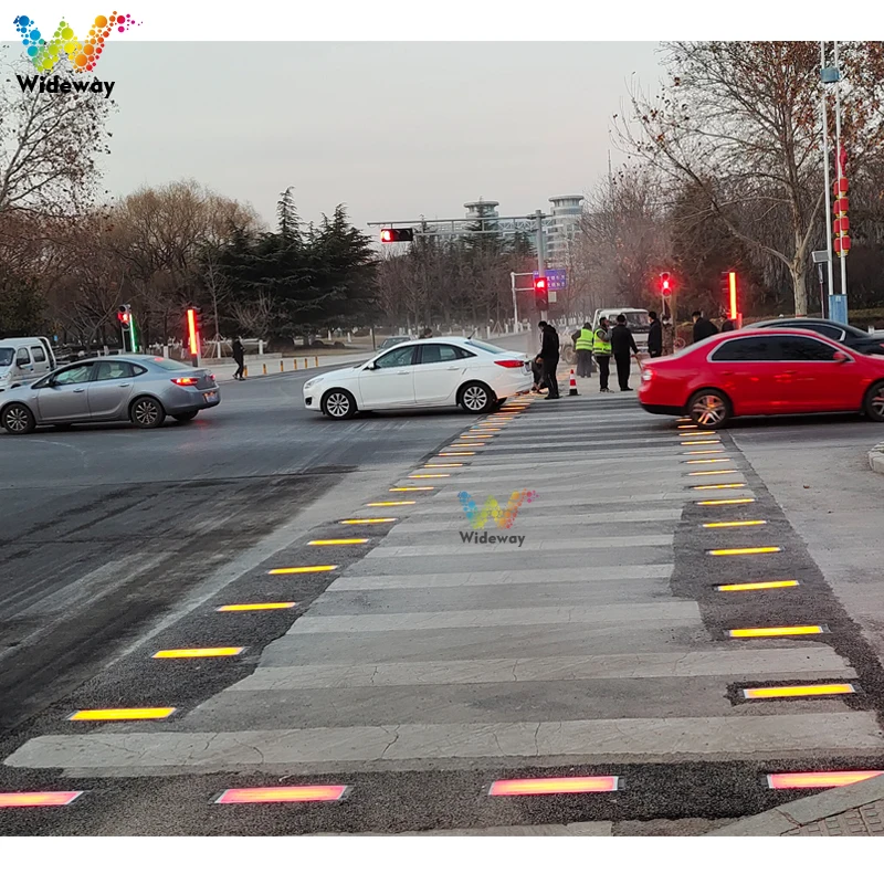 Zebra Crossing Pedestrian Crossing Waterproof Ground Embedded Warning LED Traffic Lights