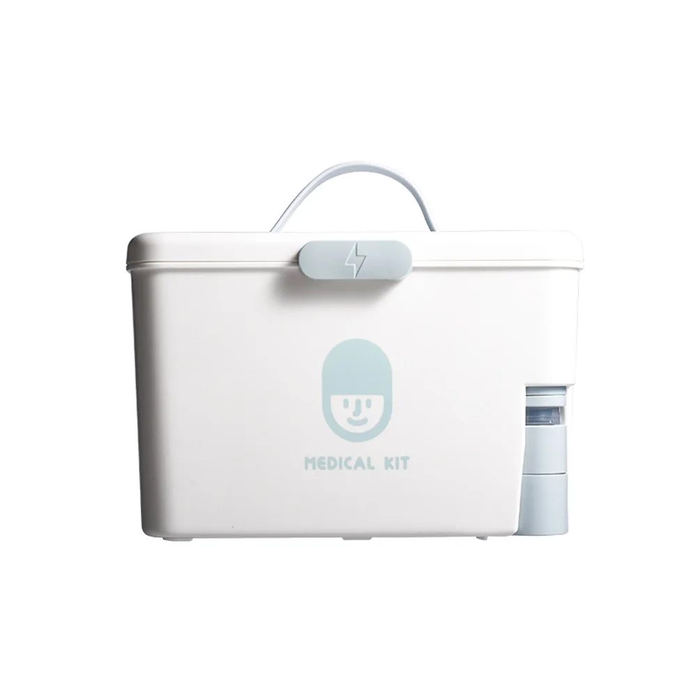 Multipurpose Plastic Storage Box Container Bin with Removable Tray and Portable Handle for medical use