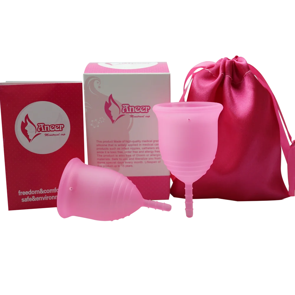 Wholesale aneer menstrual cup medical grade silicone menstruation cup